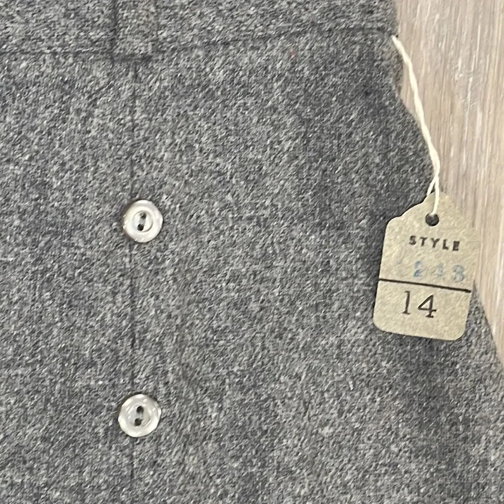 Vintage Gray Wool Blend A Line Skirt_2